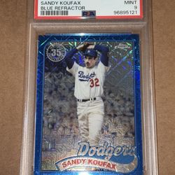 2024 Topps Chrome Silver Pack Sandy Koufax Blue Refractor #001/150 Dodgers