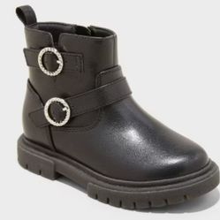Toddler Evie Buckle Boots - Cat & Jack™ Black 5