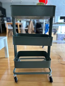 Three tier rolling cart