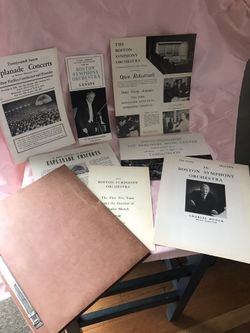 Charles munch 1950s official b.s.o.press booklet and 7 flyers.