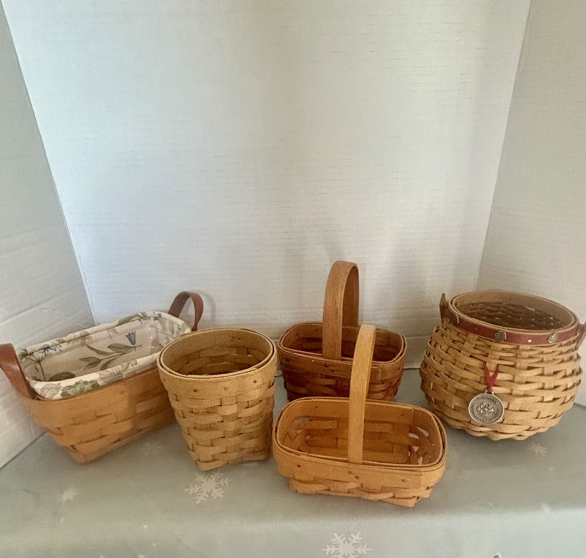 Longaberger Small Size Basket Collection Of 5