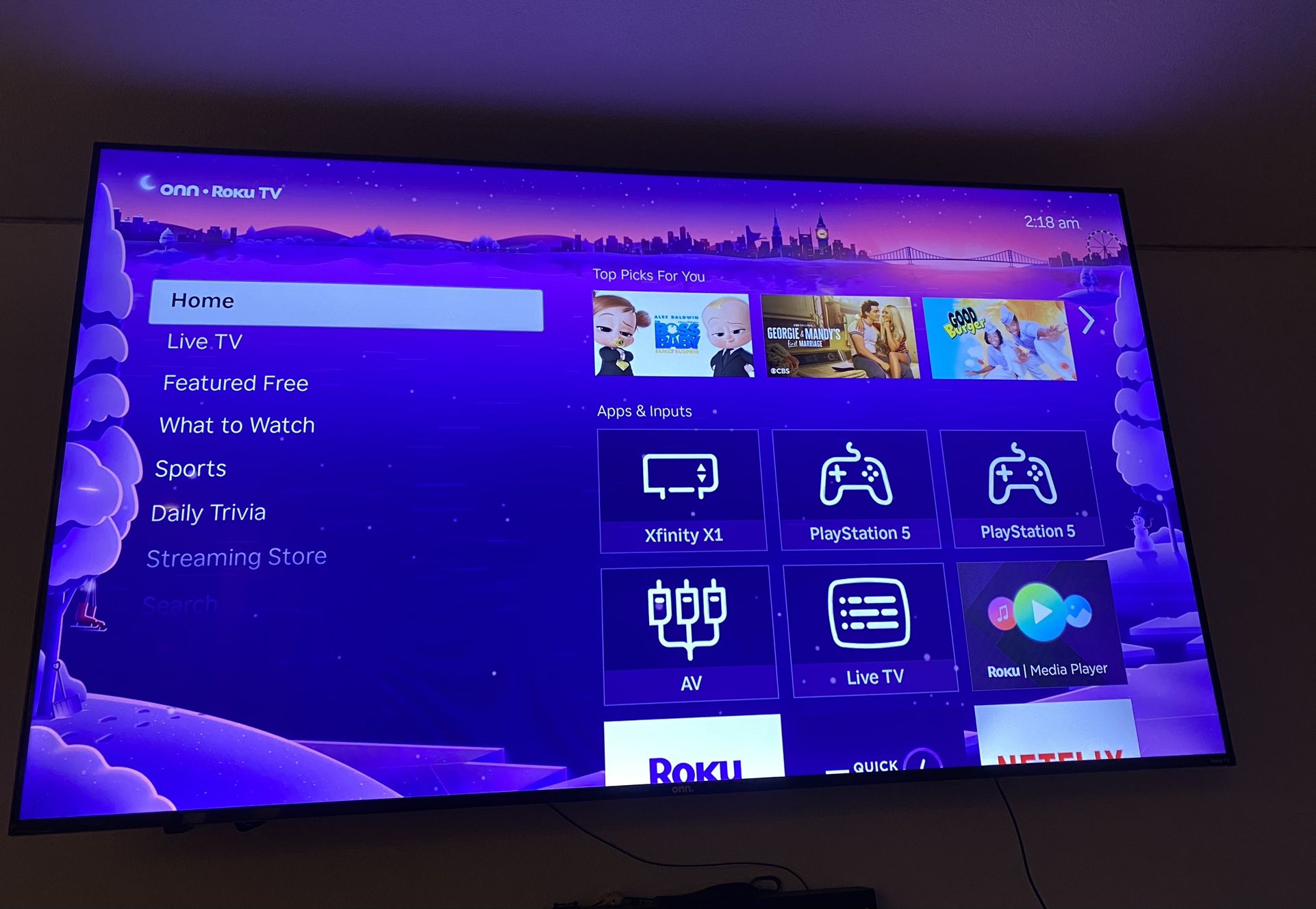 75in ONN ROKU TV