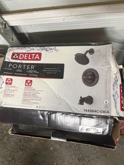 Delta Porter Tub & Shower Faucet Set Oil Rubbed Bronze