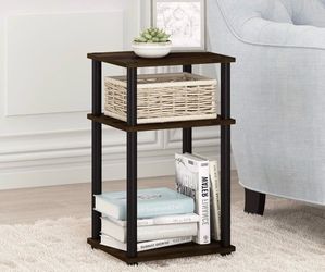 3-Tier End Table with Open Shelves