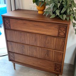 Mid Century Modern Walnut Dresser 