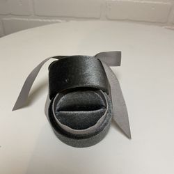 Gray Velvet Ring Box For Wedding 