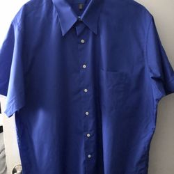 Men Blue Shirt /Camisa De vestir Azul XL