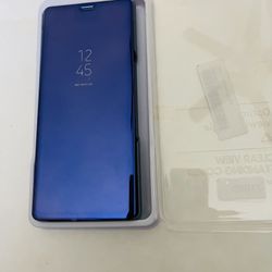 For Sony Xperia 10 Plus Luxury Smart Mirror Leather Flip Stand Case Cover Blue.