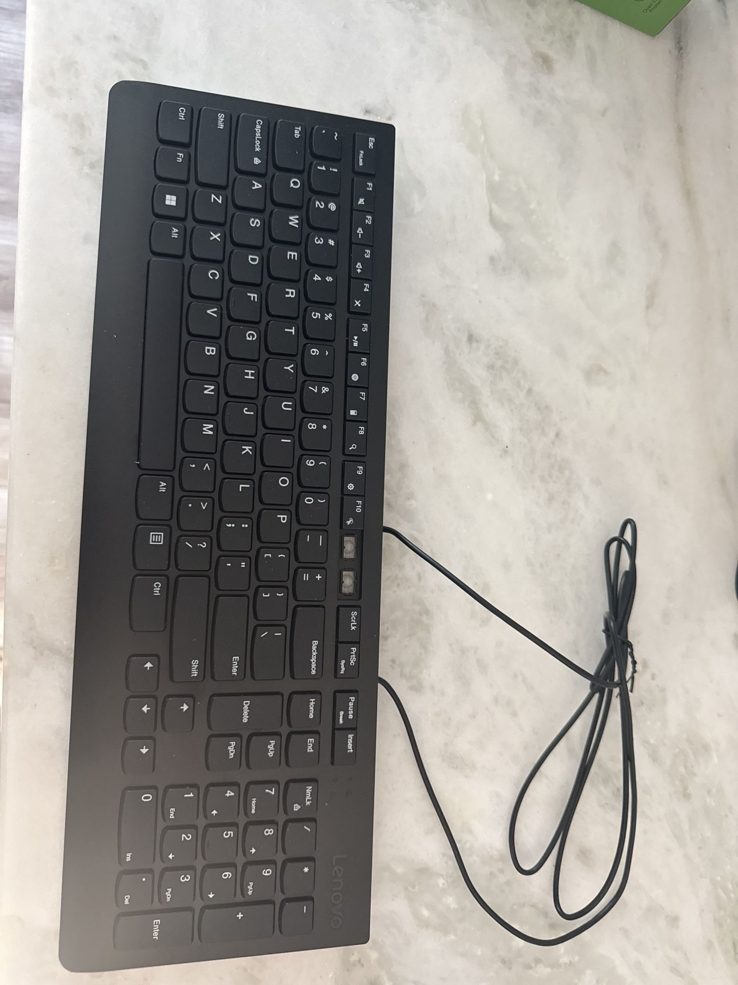 Lenovo Wired USB Keyboard – Full Size with Number Pad