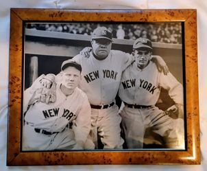 Babe Ruth, Red Rolfe And Don Heffner Yankees 