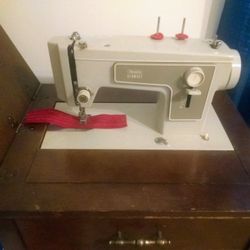 Vintage Sears Kenmore Sewing Machine And Cabinet 1970s