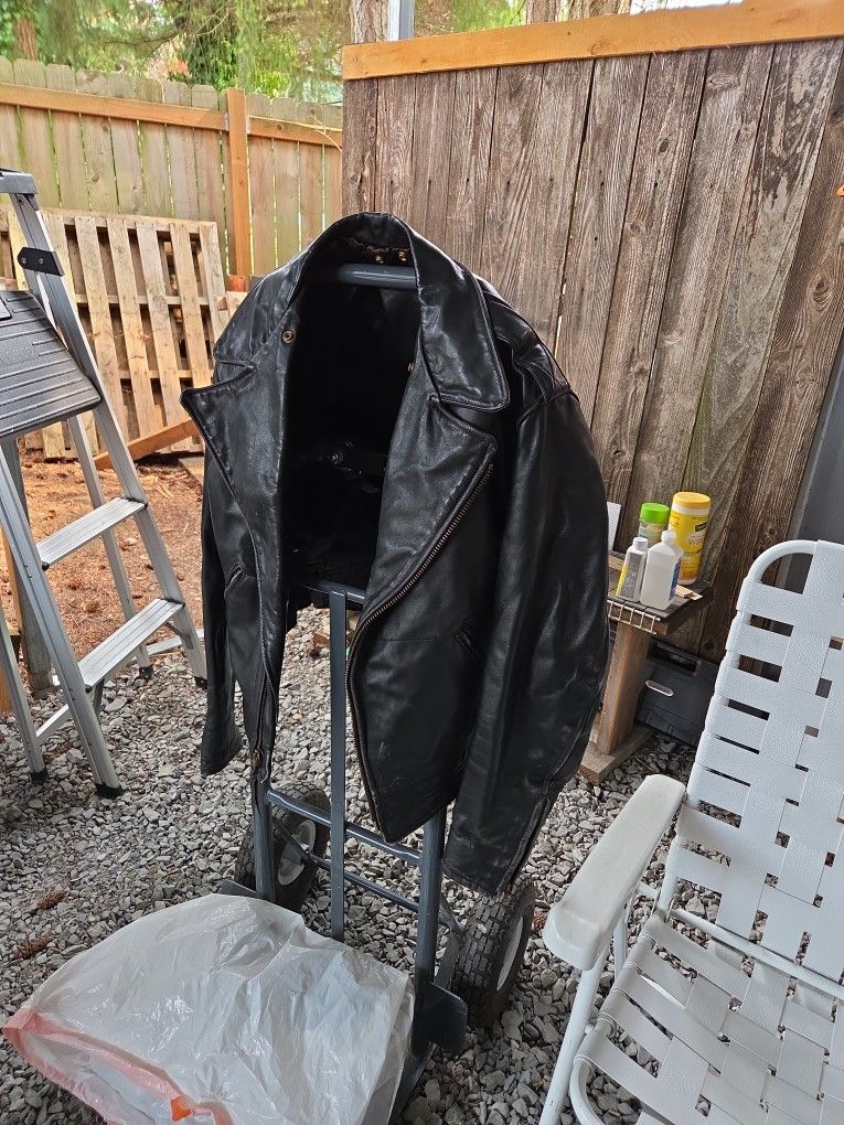 Heavy Custom Leather Jacket And Chaps