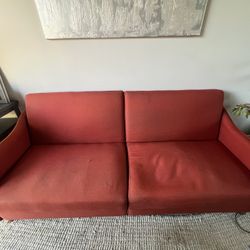 Burnt Orange Futon Counch