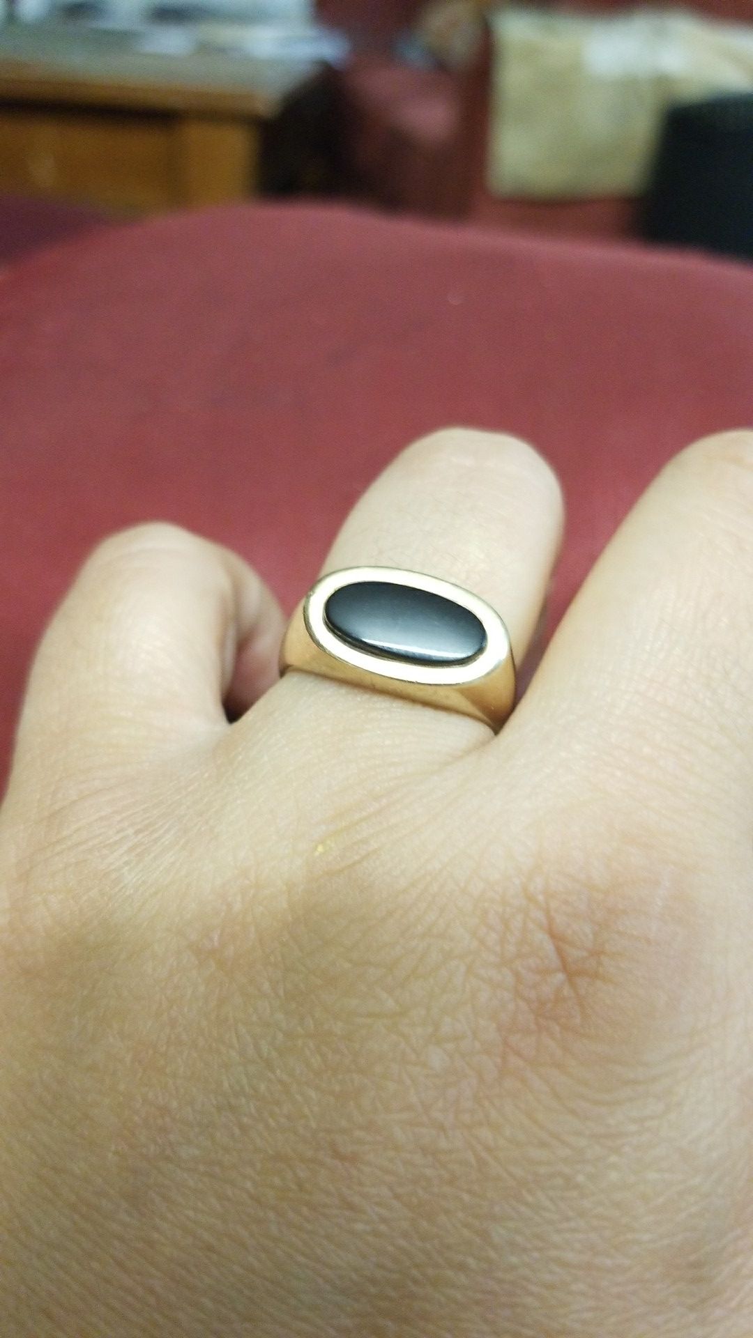 Gold mens ring