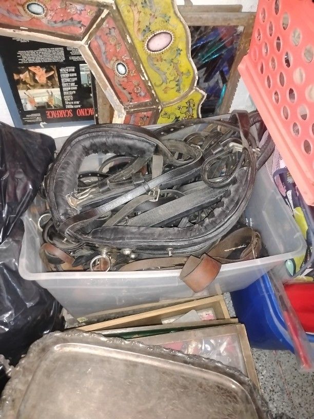 Four Horse Saddles And Two Crates Of Straps All For $400