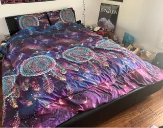 Queen bedding with mattress cover sheet