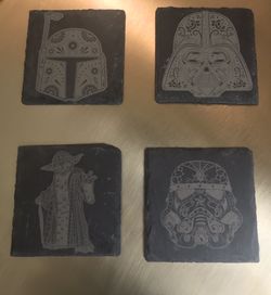 Star Wars custom made slate coasters