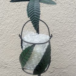 Metal Palm Tree Candle Holder
