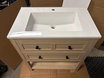 Vanity 31” Single Sink Light Oak