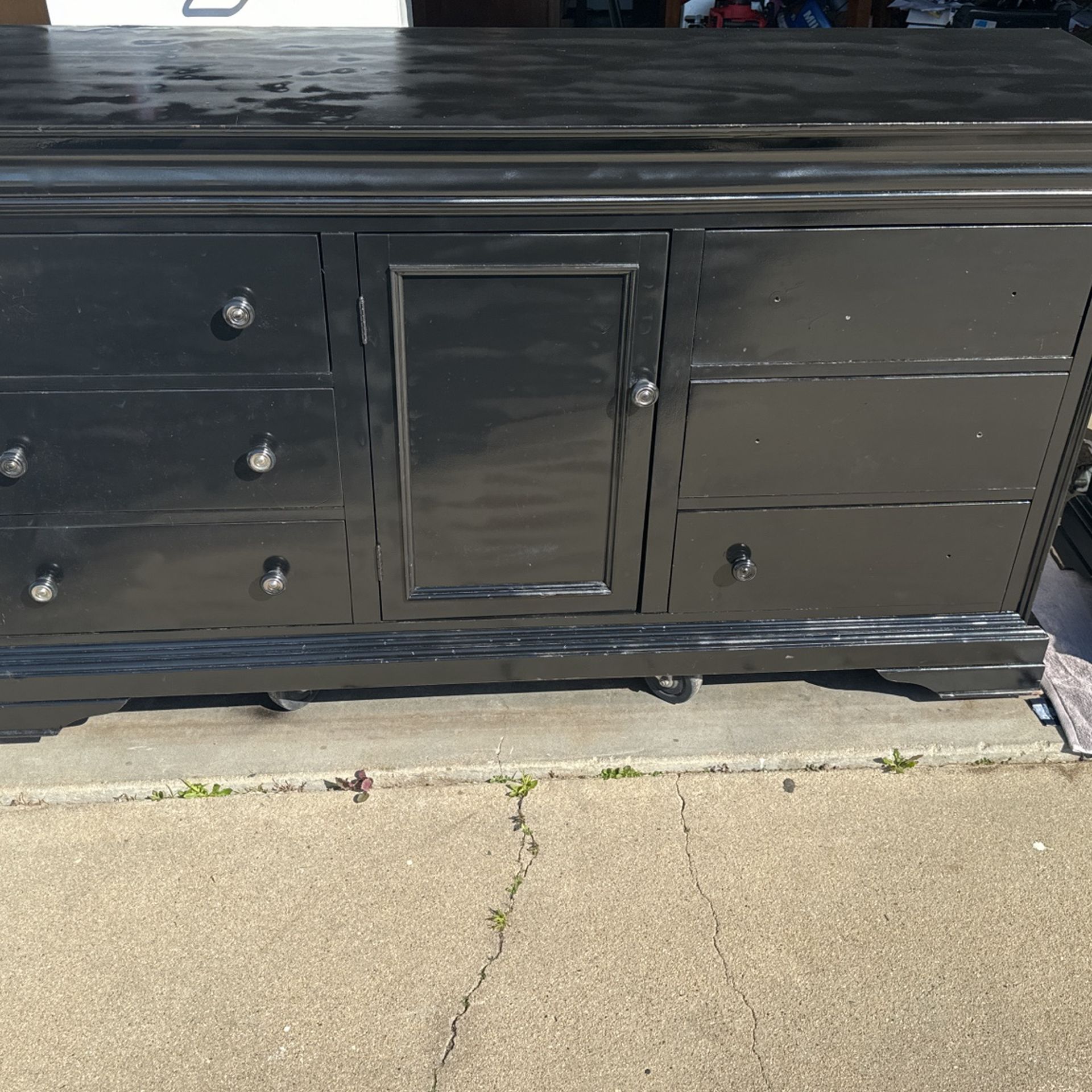 Dresser With Mirror And Night Stand