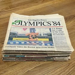 1984 Olympics LA Times Day 3-16 W/ Prelude Program & Magazine