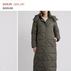 Sam Edelman Long Puffer Coat (New)