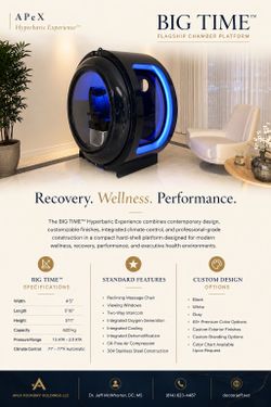 Hyperbaric Oxygen Chamber / PEMF / Redlight Therapy