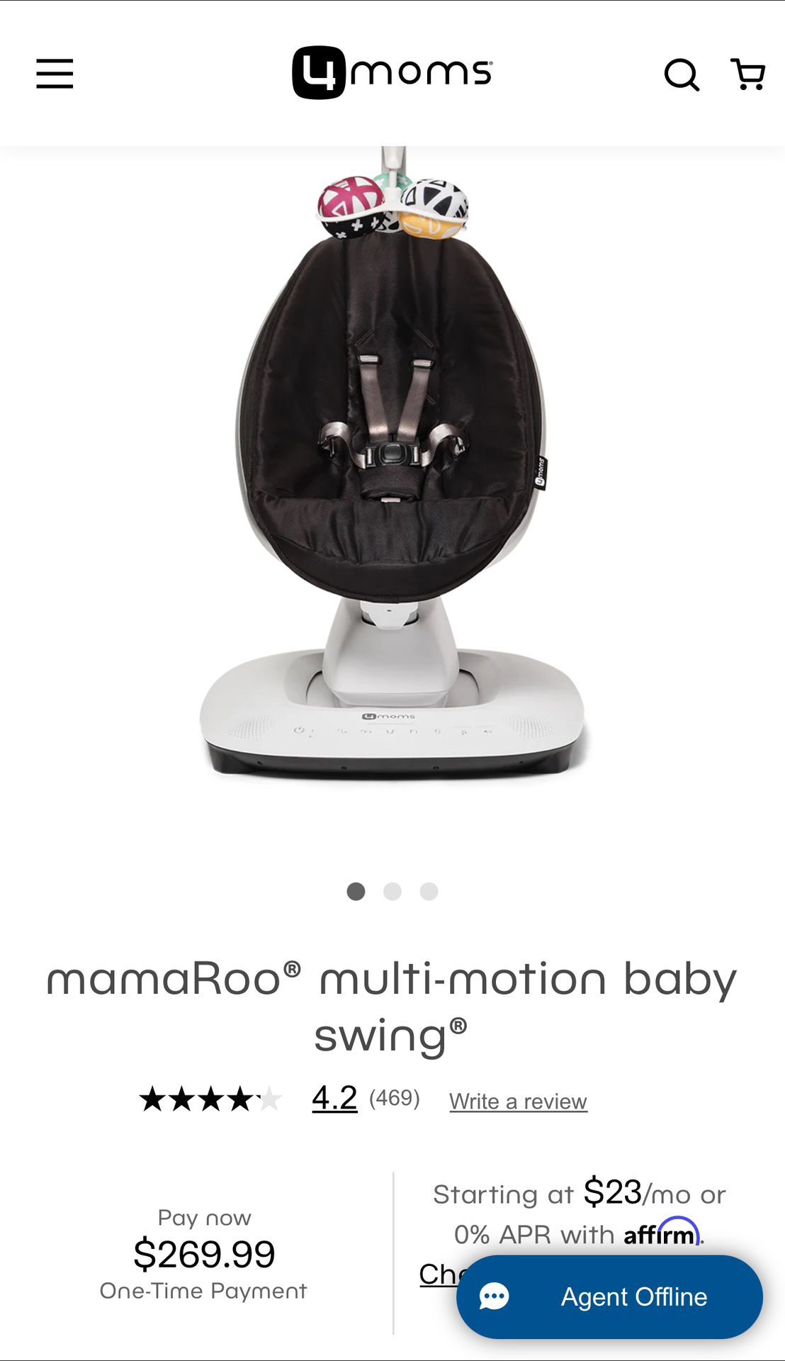 mamaRoo - multi-motion baby swing (WIFI) 