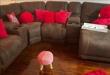 Three Pieces sectional Brown