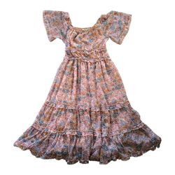 Love the Label x Anthropologie Sz M Waterlily Print Off Shoulder Dress