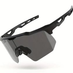 Gray & Black Polarized Sunglasses For Biking Skating etc 