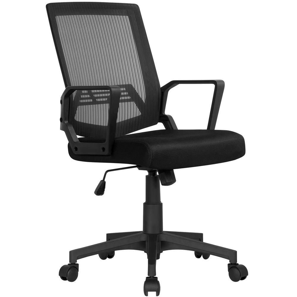 New In Box Adjustable Mesh Office Chair Ergonomic Height Computer Chair with 360° Rolling Casters, Black