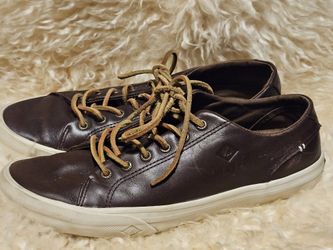 Men's SPERRY brand Leather Bomber Sneakers Walking Shoes Size 8.5