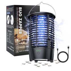 Bug Zapper for Indoor and Outdoor, Rechargeable Mosquito Zapper, Portable Electric Fly Killer, Insect Trap with LED Light, Ideal for Backyard, Patio,