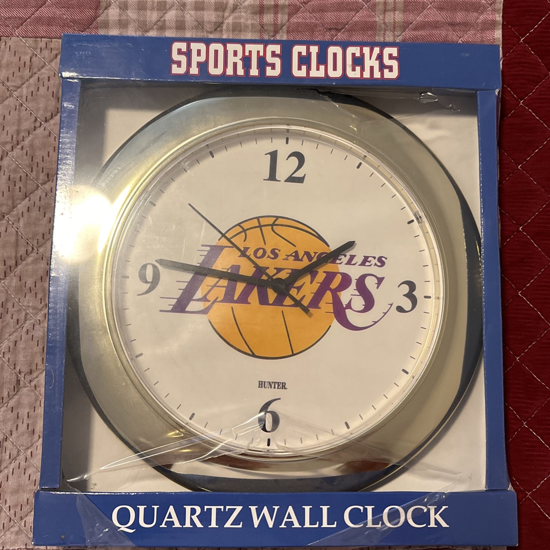 LA Lakers Wall Clock 11by11 In Size Never Opened