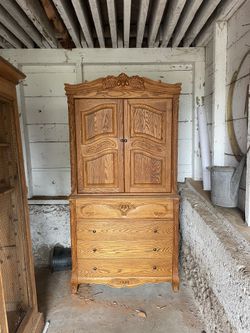Wood Armoire 