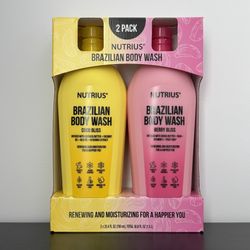 Nutrius Brazilian Body Wash Duo 2-pack - Coco Bliss and Berry Bliss
