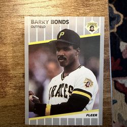 1989 fleer Barry Bonds card mint condition