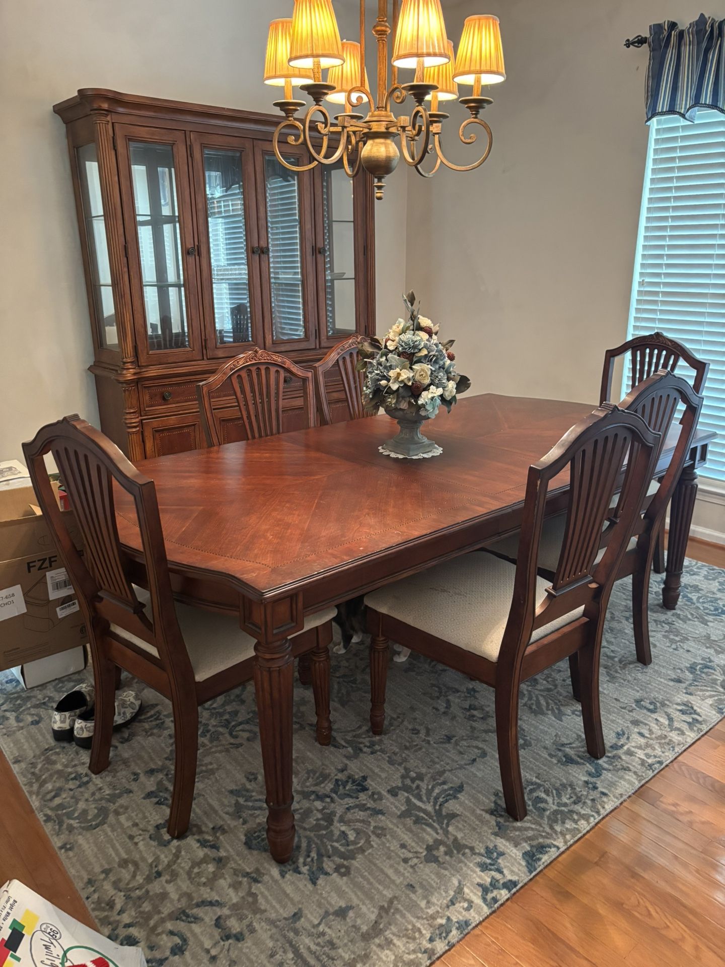 Large Wood Dining Room Table With Removable Extender