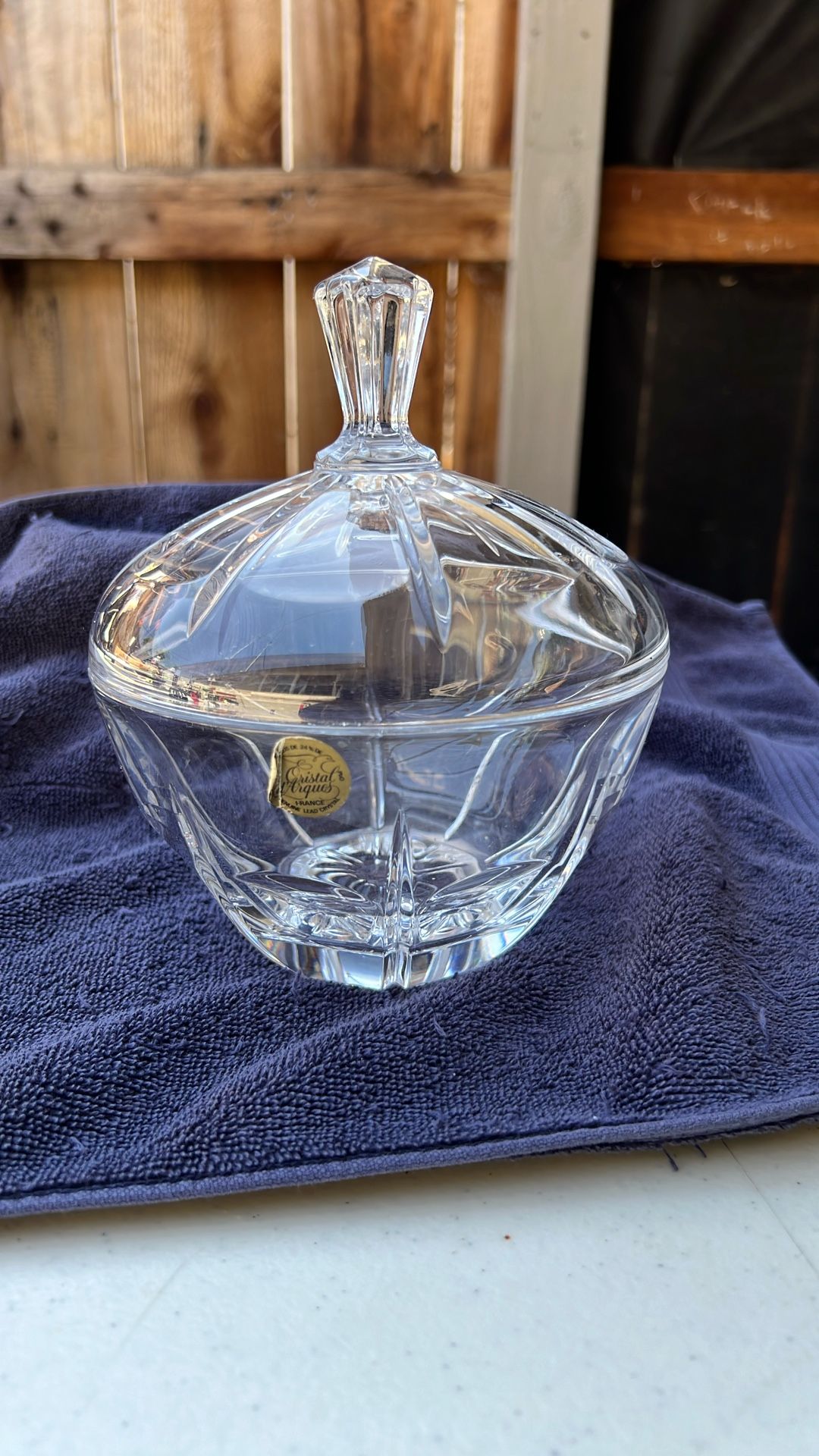 Crystal Candy Dish with lid