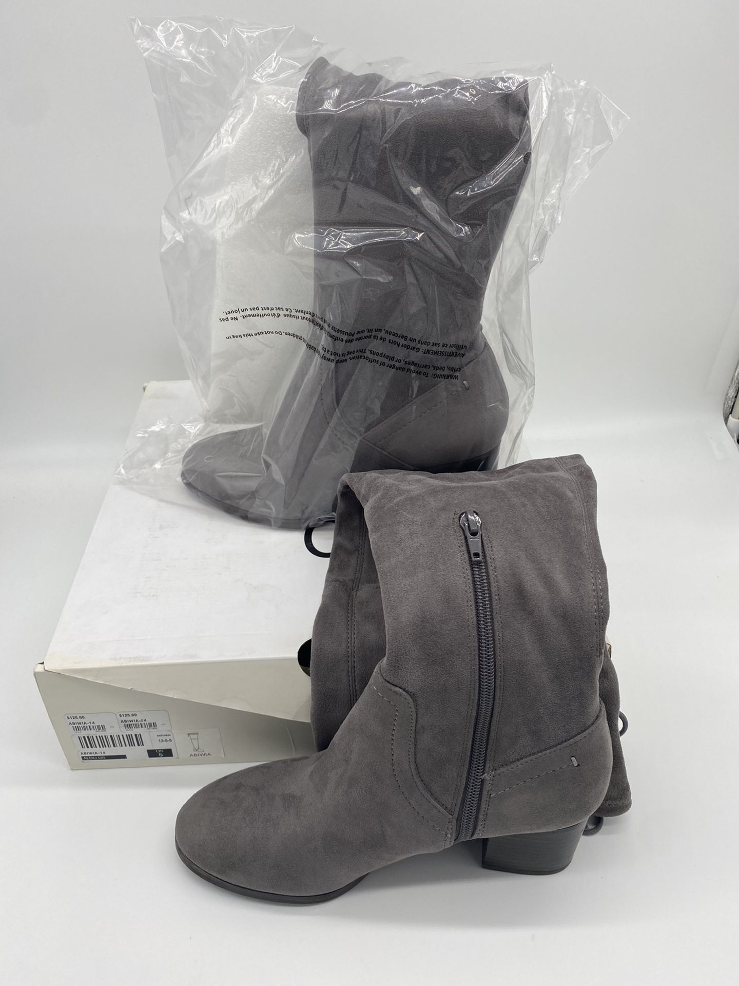 Aldo - Abiwia -14 Gray Kneew High boots  New with tags & in the box   Size 5 Retail price is $125