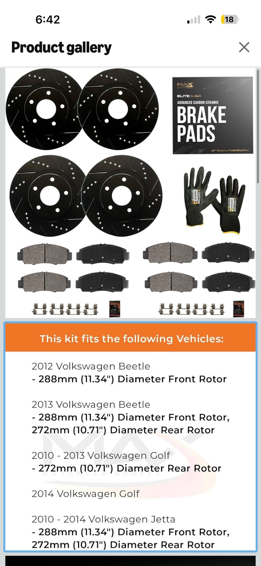 Brake Rotor For VW