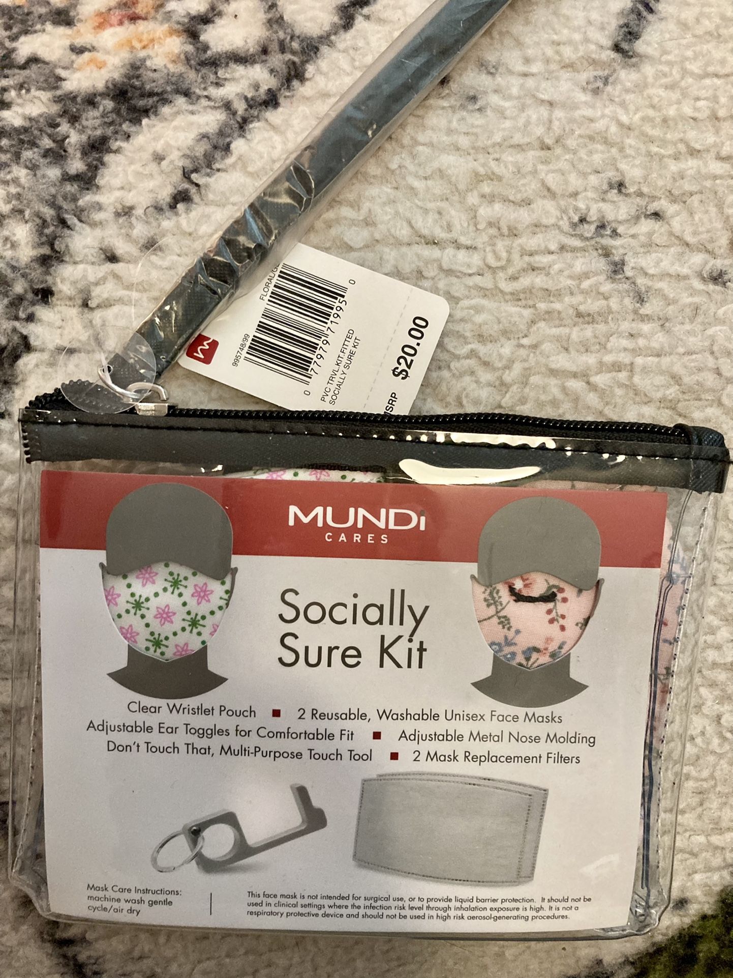 Mundi Socially Secure Kit- face masks & multipurpose touch tool