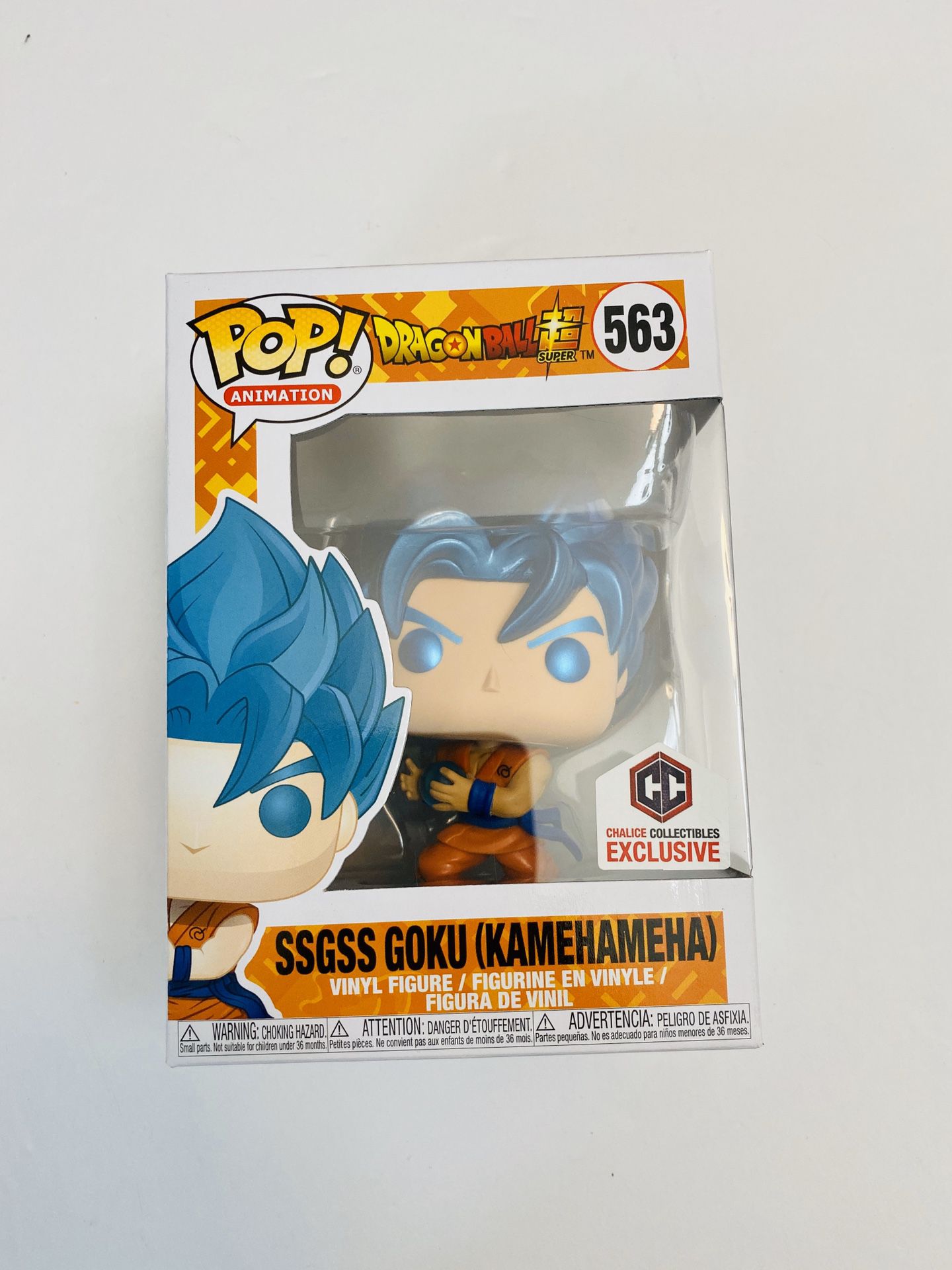 Funko Pop SSGSS Super Saiyan God Goku Kamehameha (Blue Metallic) Chalice Collectibles