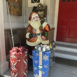 Santa With 2 Presents 