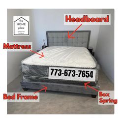 bed package- mattress x box spring x bed frame -