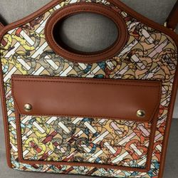 Burberry Monogram Map Print Mini Pocket Bag