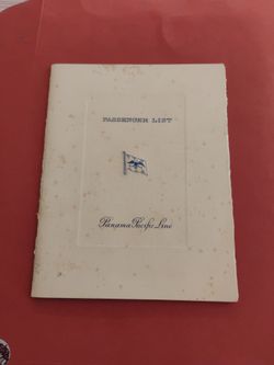 Panama Pacific line passenger list 1927