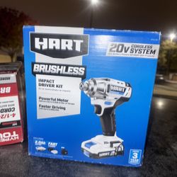 HART impact Driver kit brand new never opened/used Battery/Charger and bag included 70$