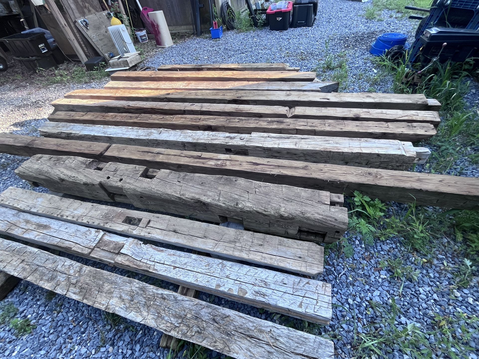 Vintage  Hand Hewn Barn Beams